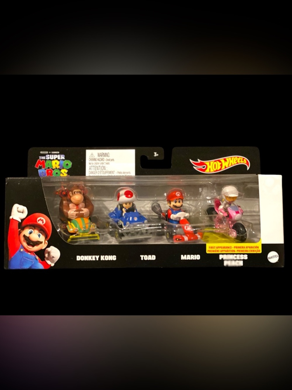NEW Super Mario Bros Movie Exclusive Hot Wheels Collaboration Vehicle 4 Pack